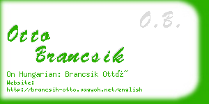 otto brancsik business card